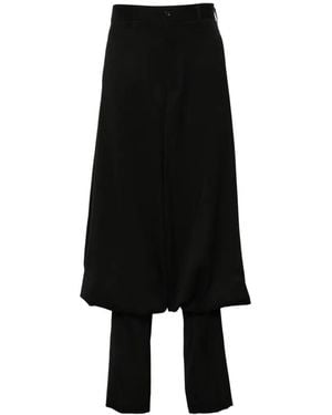 Comme des Garçons Layered Draped Pants - Black