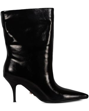 Twentyfourhaitch 80Mm Tronchetto Pointed-Toe Boots - Black