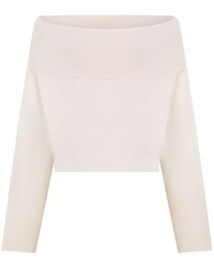 P.A.R.O.S.H. Off-Shoulder Jumper - White