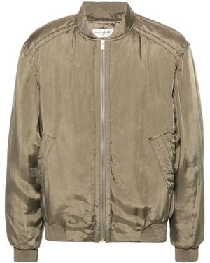 Saint Laurent Zipped Bomber Jacket - Green