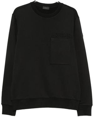 Moncler Logo-Patch Crew Neck Sweatshirt - Black