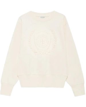 Anine Bing Sudadera Harry Bordada - Blanco