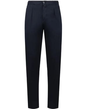 Kiton Cotton Pants - Blue