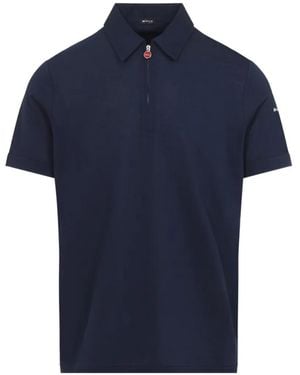 Kiton Zip Polo Shirt - Blue