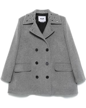 MSGM Jas Met Metalen Ringlets - Grijs