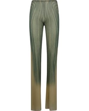 Jean Paul Gaultier Hose mit Spiral-Print - Grün