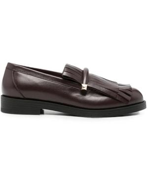 Jimmy Choo Fringe-Detail Leather Loafers - White