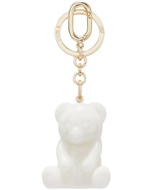 Furla Bear-Shaped Keyring - White