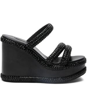 Casadei Sirio Wedge-Sandalen - Schwarz