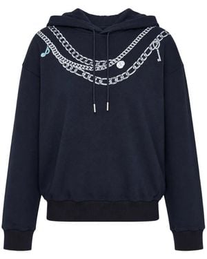 Rag & Bone Charms-Print Hoodie - Blue