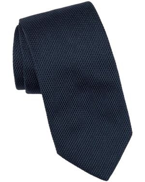 Elizabetta Cavour Silk Grenadine Tie - Blue