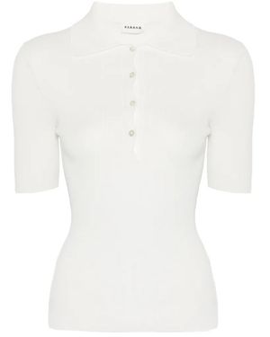 P.A.R.O.S.H. Buttoned Polo Shirt - White