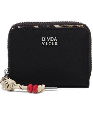 Bimba Y Lola Rope Detail Printed Wallet - Black