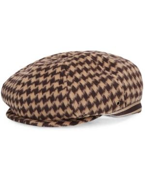Kangol Patterned Beret - Brown