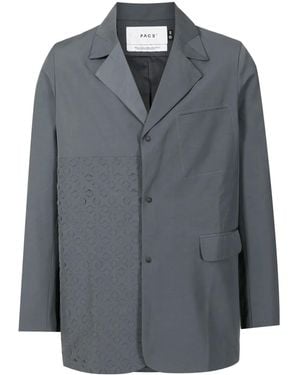 Pace Cut-Out Single-Breasted Blazer - Grey