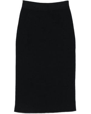Soeur Wool Pencil Skirt - Black