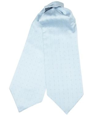 Elizabetta Angelo Jacquard-Woven Ascot Tie - Blue