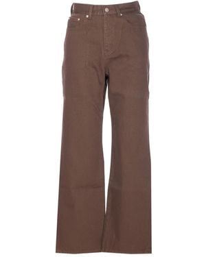 DUNST Patch-Logo Jeans - Brown
