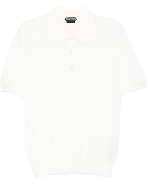 Tom Ford Katoenen Poloshirt - Wit