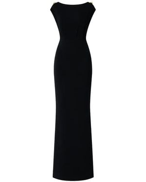 Elisabetta Franchi Carpet Full Milano Stitch Knit Dress - Black