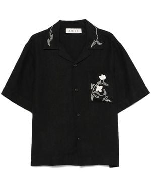 Rohe フローラル シャツ - ブラック