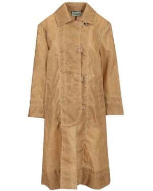 DURAZZI MILANO Leather-Effect D-Ring Coat - Natural