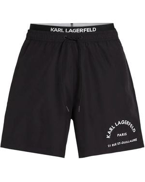 Karl Lagerfeld Rue St-guillaume トランクス水着 - ブラック