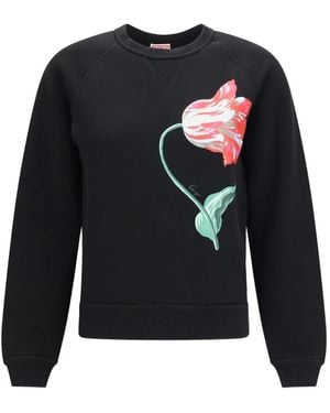 KENZO Camisa Con Estampado De Tulipán - Azul
