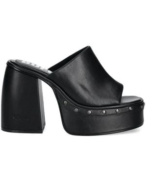 Buffalo 120mm Heart Sandals - ブラック