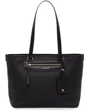MICHAEL Michael Kors Jet Set Travel Leather Tote Bag - Black