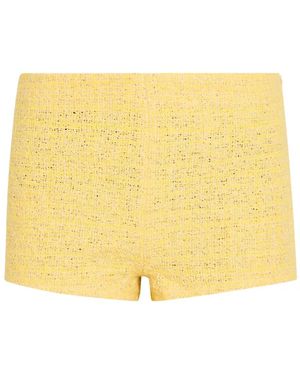 LIBEROWE Mini Madeline Shorts Mit Tweed-Effekt - Gelb