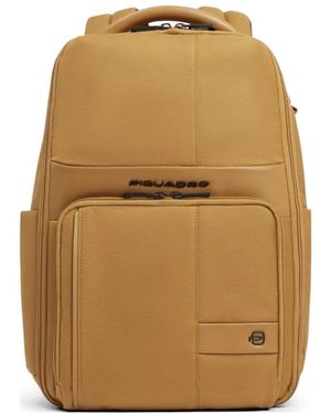 Piquadro Expandable Laptop Backpack - Natural