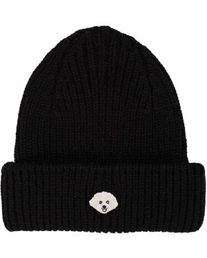 PELO FOUNDATION Bonnet À Appliqué Chien - Noir