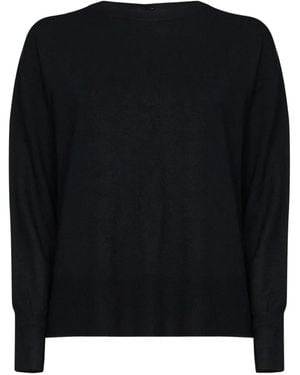 Kaos Button-Back Long-Sleeve Sweater - Black