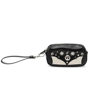Toga Stud-Embellished Leather Wallet - Black