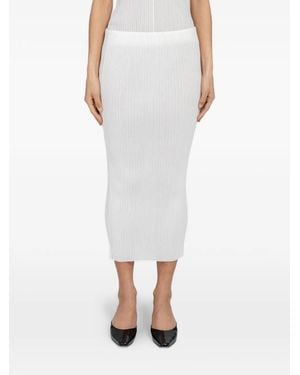 Amomento Knitted Midi Skirt - White