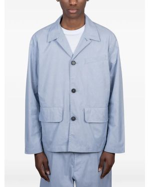 Universal Works Franck Buttoned Flap-Pocket Jacket - Blue