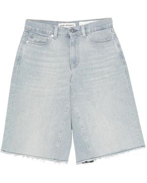 Our Legacy Short À Bords Francs - Blue