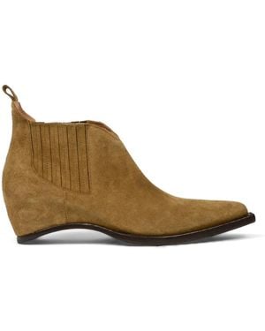Maison Margiela Heel-Less Western Chelsea Boots - Brown