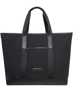 Tom Ford Tote Bag mit Lederbesatz - Schwarz