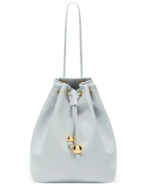 Furla Sfera Drawstring Bucket Bag - White