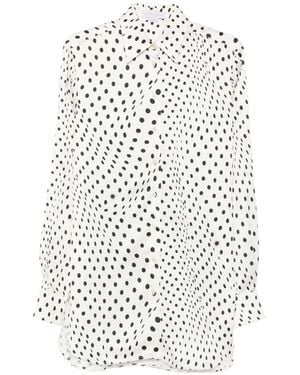 Stella McCartney Polka-Dot Long-Sleeve Shirt - White