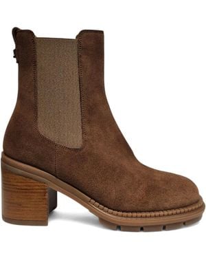 Casadei 80Mm Suede Chelsea Boots - Brown