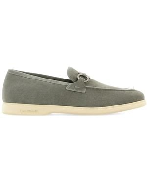Ferragamo Casual Loafers With Gancini Ornament - Green