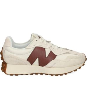 New Balance Leather Logo-Detail Sneakers - Pink