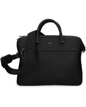 BOSS Laptoptas Met Logo-Reliëf - Zwart
