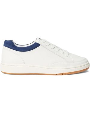 Ralph Lauren Hailey Leather Trainers - White