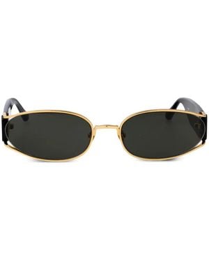 Linda Farrow Shelby Oval-Frame Sunglasses - Black