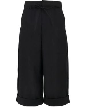 Jacquemus Marin Tie-Fastening Turned-Up Pants - Black
