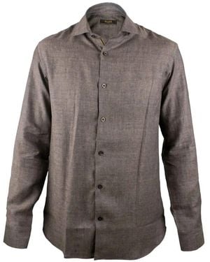 Moorer Linen Shirt - Gray